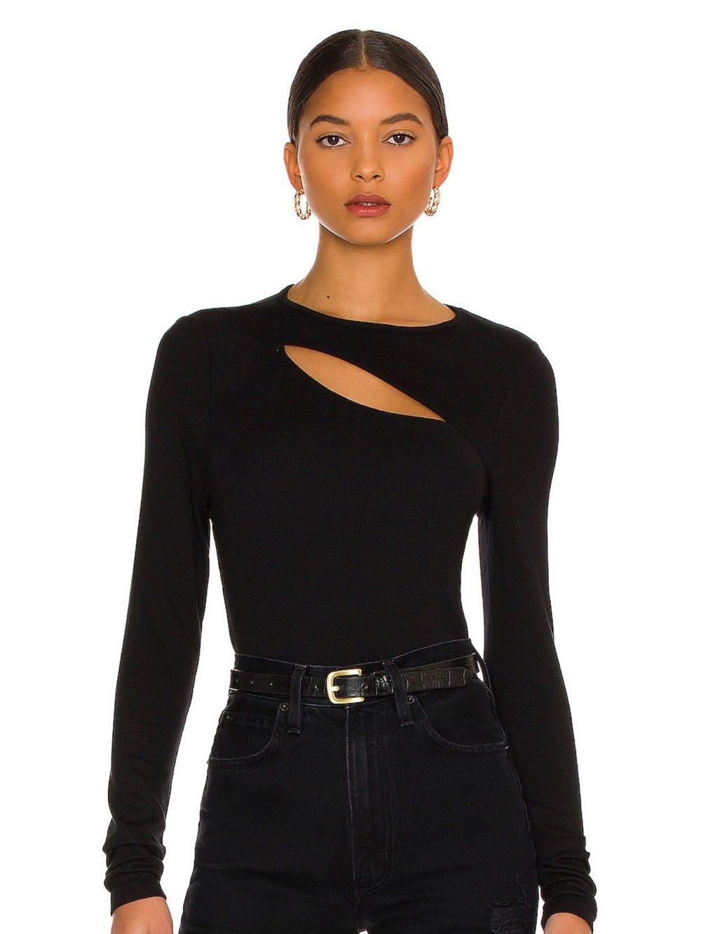 LA Made Verge Top Black Long Sleeve Top